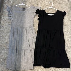 2 Pair of dresses, grey and black